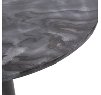 Table basse ronde moderne en pierre avec pieds en métal et plateau en marbre, durable et facile à nettoyer, pour salon, restaurant, hôtel, salle de séjour