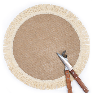 Wholesale Price Colorful Boho Chic Jute <b>Placemat</b> <b>Round</b> Woven <b>Placemats</b> Tassel Paper Raffia Woven <b>Placemats</b> for Family Gathering - Product Image 3