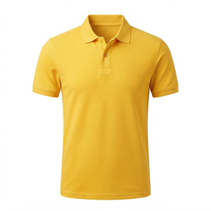 Polo pour homme, coupe confortable, manches courtes, col classique, pour l'été, les sports de plein air, le quotidien, beige, moderne et élégant - Product Image 1