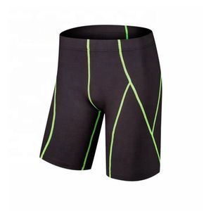Custom Active Tights for <b>Men</b> Factory Price Polyester Spandex Workout Running <b>Compression</b> <b>Shorts</b> Elastic Waist Mid Waist Type - Product Image 3