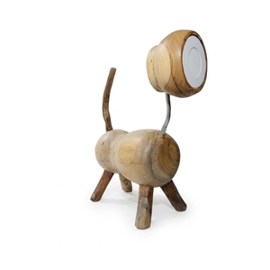 Lampe de table en bois de style moderne, nouvelle décoration, design créatif en forme d'animal, commande tactile LED pour chambre à coucher - Product Image 1