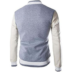 Varsity <b>jacket</b> 2026 modern wool blend <b>jacket</b> leather sleeve design button closure ribbed cuffs casual streetwear college style - Product Image 2