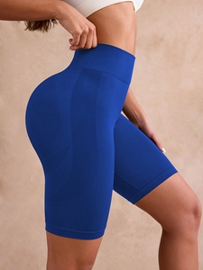 Shorts de yoga froncés pour femmes, taille haute, pour l'entraînement et le fitness, OEM ODM, logo personnalisé, vente en gros, qualité supérieure - Product Image 2