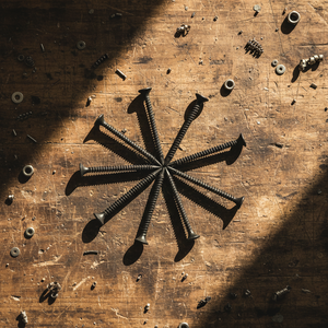 Vis à cloison sèche PDC Modèle 9, classe 8.8, filetage standard, pointe de perçage, autoperceuse, tête bombée/à cornets, entraînement Phillips, noir/gris, métrique - Product Image 1