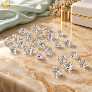Bijoux personnalisés, pierre précieuse ovale de 9,50 carats, de couleur DEF, cultivée en laboratoire |   Taille ajustée sur mesure, certifiée, à facettes de précision, éclat brillant - Product Image 3