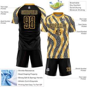 Uniforme de Fútbol de Último Diseño 100% Poliéster, Nuevo Estilo, Uniforme Profesional para Adultos, Calidad Premium, Color Personalizado, Secado Rápido - Product Image 3