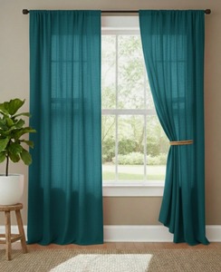 Paneles de Cortina Personalizados de Lujo 100% Algodón, Modernos/de Tamaño Personalizado, para Hogar, Hotel, Banquete, Cafetería, Boda, Hospital, con Bolsillo - Product Image 5