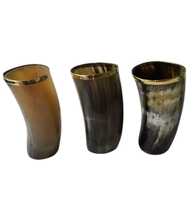 Vaso de Vidrio con Diseño de Color Sólido, para Vino, Té, Café y Cerveza, Vaso de Cuerno Natural, Más Vendido - Product Image 1