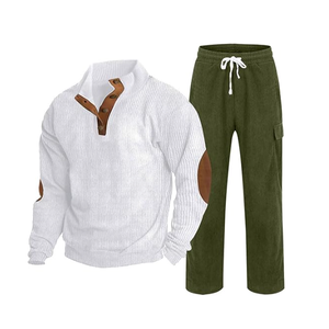 Conjunto Deportivo de Felpa de Poliéster y Algodón, Moderno y Cómodo para Correr, Gimnasio y Viajes - Product Image 1