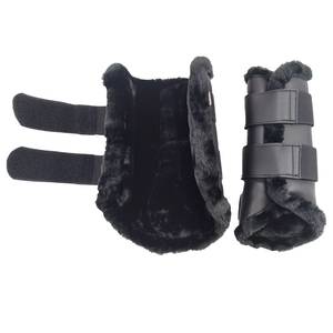 Bottes de protection pour chevaux Fizzan International, en néoprène, doublure en polaire, fermeture Velcro, couleur unie - Product Image 4
