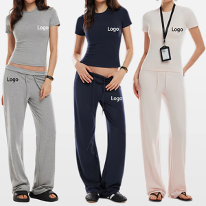 New Arrivals Wholesale Luxury Leisure Women Yoga Suit Cotton Spandex <b>Lounge</b> Wear Fitness Gym Wear Yoga Workout Women's Tracksuit - Product Image 1