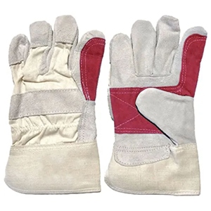Gants de sécurité robustes en cuir de vachette pleine fleur, paume renforcée, dos en tissu de coton perforé, doublure polaire, anti-vibration - Product Image 6