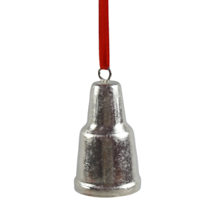 Campana Colgante Navideña de Metal, Diseño con Acabado Plateado, Campana de Hierro para Colgar en el Árbol de Navidad y Campana Festiva - Product Image 2