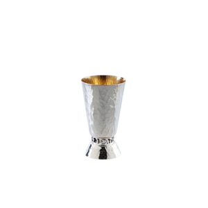 Tasses à cocktail en métal plaqué argent de qualité supérieure, finition mate, base perlée, motif tulipe, cadeau de mariage, vaisselle de bar - Product Image 2