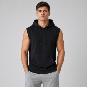 Hoodie sans manches : Améliorez votre tenue de sport avec un modèle respirant, durable et élégant. Entièrement personnalisable pour votre marque. Service OEM. - Product Image 2