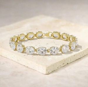 Pulsera con Dijes de Moissanita para Mujer, Plata de Ley 925, Lujosa y Brillante, 15 Gramos, Joyería Elegante para Boda, Fiesta, Aniversario, Regalo - Product Image 3