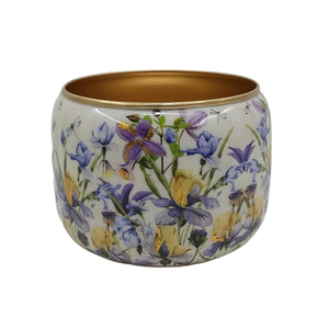 Pot de fleurs décoratif en fer forgé F597 noir avec poignées grises, style antique, pour décoration de salon, vente en gros - Product Image 4
