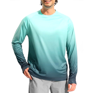 Camisetas de Pesca para Hombre, Manga Larga, Secado Rápido, Tela Suave, Ropa de Pesca de Alto Rendimiento para Exteriores, Ropa de Pesca Antimicrobiana - Product Image 1