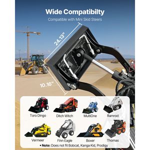 Piastra di Montaggio Universale 1/4 per Skid Steer con Attacco a Sfera da 2 Pollici, Capacità 1500 libbre, in Acciaio Resistente, a Sgancio Rapido - Product Image 2