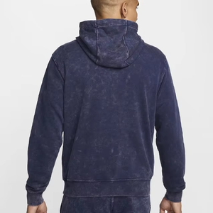 Sudadera con Capucha Azul Marino para Hombre, de la Mejor Calidad, 100% Algodón, Teñida, Color Sólido, Estilo Casual Hip Hop, Resistente al Viento, 220g, Venta al Por Mayor - Product Image 3