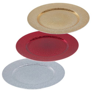 <b>Multi</b> Colors Finished Metal <b>Charger</b> Plate Round Shape Dishes & Plates for Home & Wedding Dinner Table Decorations - Product Image 1
