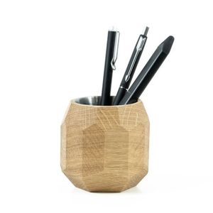 Organisateur de bureau moderne en bois mat, support à stylos, boîte de rangement multi-compartiments, support autoportant pour fournitures de bureau pour la maison et le bureau - Product Image 5
