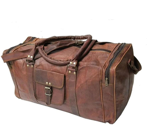 Bolsas de Lona Plegables de Cuero Genuino para Gimnasio, Entrenamiento, Viajes, Deportes al Aire Libre, Tamaño y Logotipo Personalizables, Multifuncionales - Product Image 1