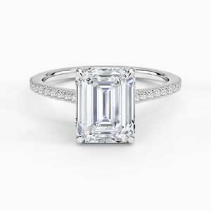 Anillo BOJ 0130 con Corte Esmeralda, Plata 925, Anillo Solitario de Lujo con Engaste de Puntas, Diamante de 2ct, Color D, VVS1, Moissanita, Certificado GRA - Product Image 1