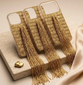 Fundas para Teléfono con Borlas de Cuentas y Pedrería Hechas a Mano, Accesorios Móviles de Cristal Brillante de Lujo - Product Image 2
