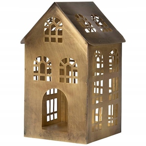 Mejor Portavelas con Forma de Casa, Linterna Metálica Vintage para Mesa, Decoración para Mesa de Comedor, Artesanía, Linterna Metálica - Product Image 4