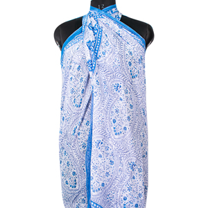 Indian Handcraft Cotton Sarong <b>Wrap</b> Multicolor Floral Block Printed Lightweight Long Pareo Scarf For Womens Fashion Accessories - Product Image 4