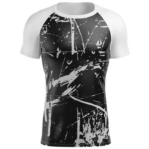 Camiseta de Compresión Rashguard para Hombre, Manga Corta, Logotipo Personalizado Sublimado, Precio al por Mayor, Camiseta de Lucha - Product Image 3