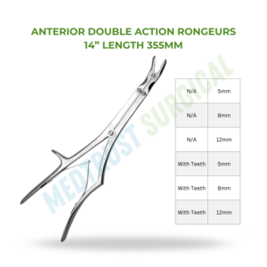 Rongeurs de Doble Acción Anteriores de 355 mm para Neurocirugía, Corte Óseo, Instrumento Quirúrgico Ortopédico - Product Image 2