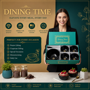 Juego de Regalo de Plástico de Lujo con Tazones para Comida Impresos de Grado Alimenticio, en Caja, para Uso Festivo y Diario - Product Image 1