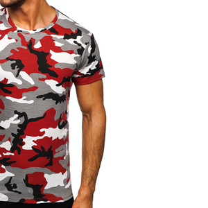 T-shirt unisexe camouflage streetwear en coton, col rond, coupe ample, manches courtes, décontracté, pour l'été - Product Image 6