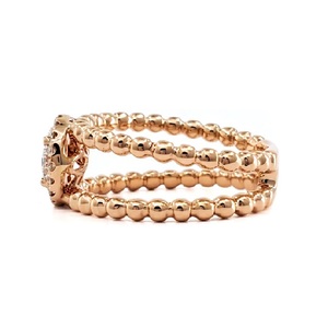 Livraison rapide, bijoux au design élégant, meilleure qualité, platine, or rose, diamant naturel, anneaux classiques en grappe pour mariage - Product Image 2