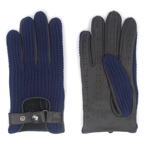 Gants en cuir rétro bleus, tricotés, longueur poignet, thermiques, respirants, écologiques, pour usage quotidien en hiver, style uni, pour le cyclisme, compatibles écran tactile - Product Image 6