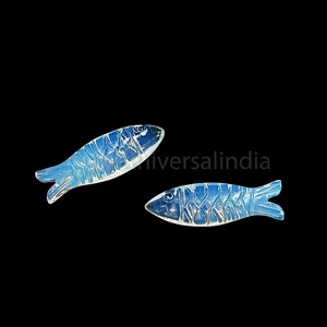 Opalite naturelle chatoyante en forme de poisson 25mm, sculptée à la main, pendentif breloque en opalite, prix de gros pour la fabrication de bijoux en vrac - Product Image 6
