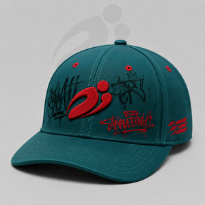 Gorra de Béisbol Unisex Premium Personalizada de 6 Paneles, Edición Graffiti en el Panel Frontal, Logotipo Bordado, Denim, PVC, Impermeable, con Cordones, Deportiva - Product Image 5