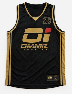 ชุดยูนิฟอร์มบาสเกตบอลชาย OMMIZ สีดำ-เทาเหล็ก แบบสั่งทำพิเศษ เสื้อบาสเกตบอลย้อนยุคแท้ๆ จากปากีสถาน - Product Image 4