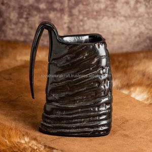 Authentic Handcrafted Eco-Friendly Buffalo Horn 5-Piece Viking Horn Mug Leak Smell Proof <b>Beer</b> Tankard Modern Parties New Year - Product Image 1