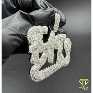 Luxury Custom <b>Name</b> Necklace Iced Out Pendant Hip Hop Bling Lab Grown Diamond <b>Chain</b> For Men Women Gift - Product Image 4