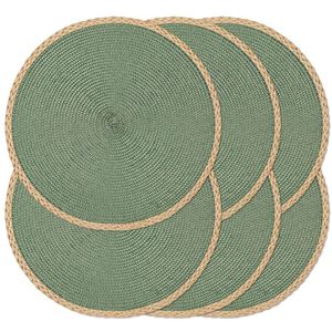 Handmade Bamboo Flower Shape Table Mat Bohemian Style 450mm Diameter Natural Weave <b>Placemat</b> - Product Image 5