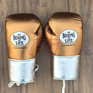 Gants de MMA personnalisables « No Boxing No Life » pour l'entraînement et le sparring, en cuir de vachette avec fermeture auto-agrippante et lacets, rembourrage épais 4 couches, évacuation de l'humidité - Product Image 6