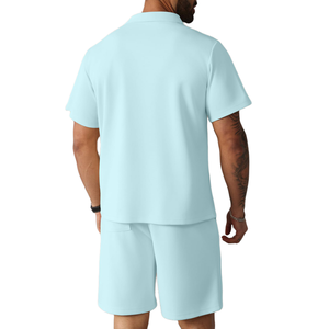 Men 2-piece Summer Breathable Quarter Shirt Shorts <b>Set</b> For Men's Athletic Jogging Customizable Short <b>Set</b> Men's Everyday To Wear - Product Image 6