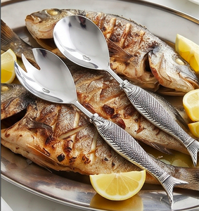 Ensemble cuillère et fourchette Acme Metal Fish Design, finition miroir haute brillance, résistant à la rouille, pour mariage, dîner et restaurant - Product Image 5