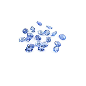 Zafiros azules de Ceilán naturales sin tratar, calibrados en forma ovalada de 6x8 mm, piedra preciosa de zafiro azul facetada natural suelta para la fabricación de joyas. - Product Image 2