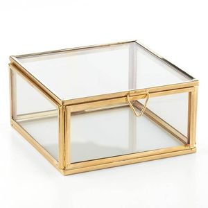 Customized Partition Decorative Metal & Glass Storage <b>Boxes</b> With Metal Frame For Jewelry Organizers And Glass Jewelry <b>Boxes</b> - Product Image 6