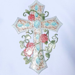 Aplique Termoadhesivo Bordado en 3D con Diseño Religioso Cristiano, Decoración, Regalo, Parche de Tela de PVC - Product Image 4