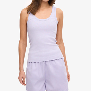 Women's High Collar Sleeveless Crop <b>Top</b> Sport Tank <b>Top</b> Moisture Wicking Knitted Spandex Nylon Training Wear Sleeveless <b>Top</b> Fit - Product Image 1